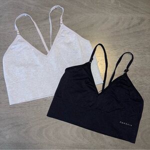 Danskin Longline Bralette Set - Grey & Black
